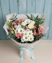 Букет цветов из:  Розы, Лизиантусы и Хризантемы в Ёгле