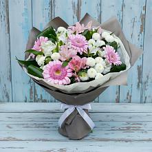 Букет цветов из:  Герберы, Альстромерии и Хризантемы #REPLACE_PRED# Ёгле