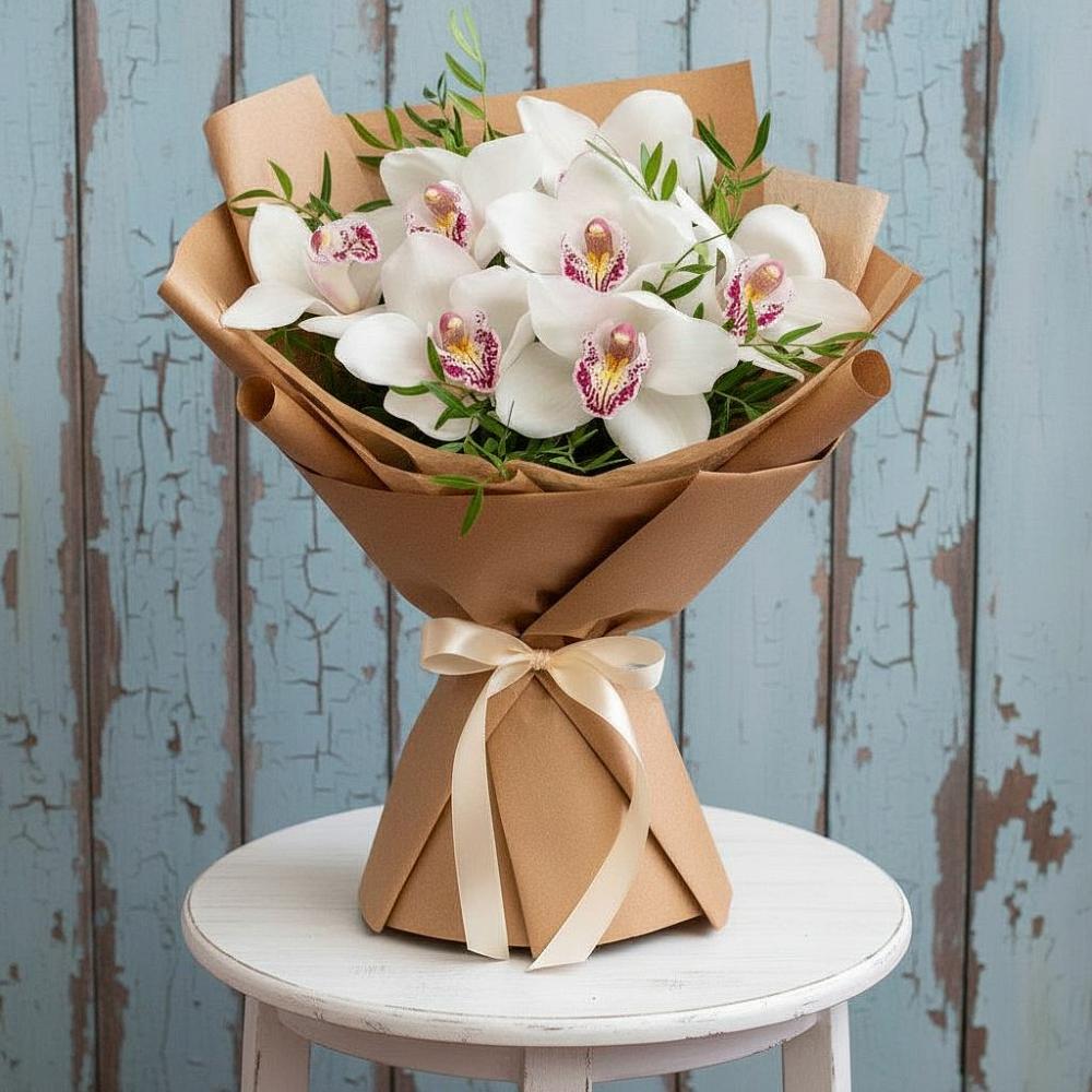 Букет цветов из: Орхидеи и Розы в Ёгле