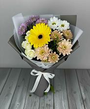 Букет цветов из:  Розы, Герберы и Хризантемы в Ёгле