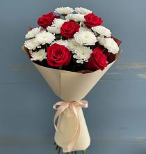 Букет цветов из:  Розы и Хризантемы в Ёгле