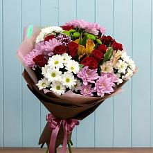 Букет цветов из:  Розы, Хризантемы и Альстромерии #REPLACE_PRED# Ёгле