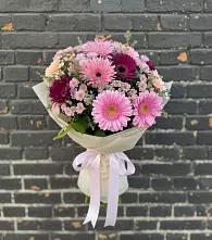 Букет цветов из:  Герберы и Хризантемы в Ёгле