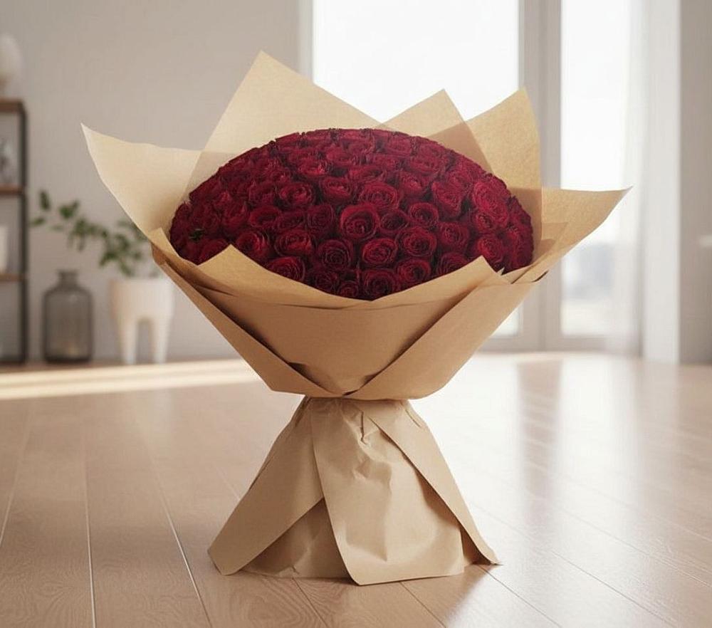 Букет 101 Красная роза в Ёгле
