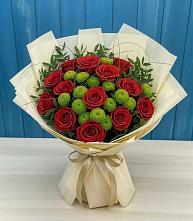 Букет цветов из:  Розы и Хризантемы в Ёгле