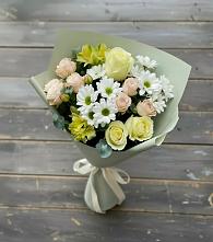 Букет цветов из:  Альстромерии, Розы и Хризантемы в Ёгле