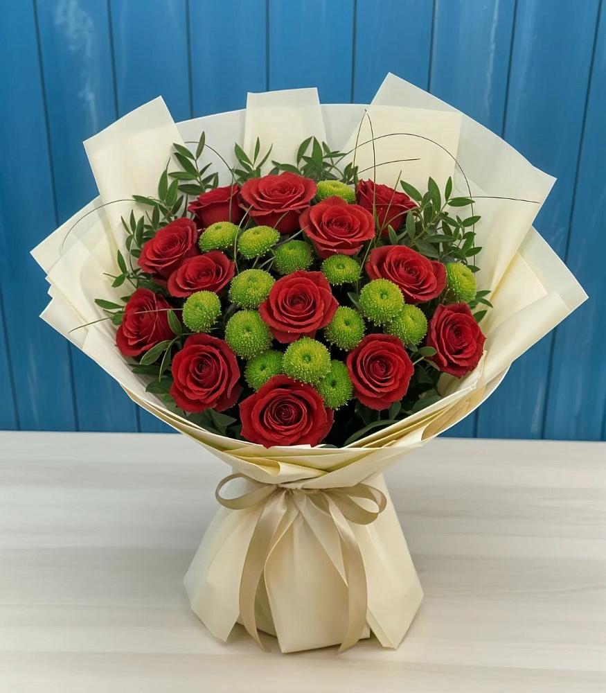 Букет цветов из: Розы и Хризантемы в Ёгле